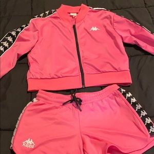 Pink and White Kappa 2 piece